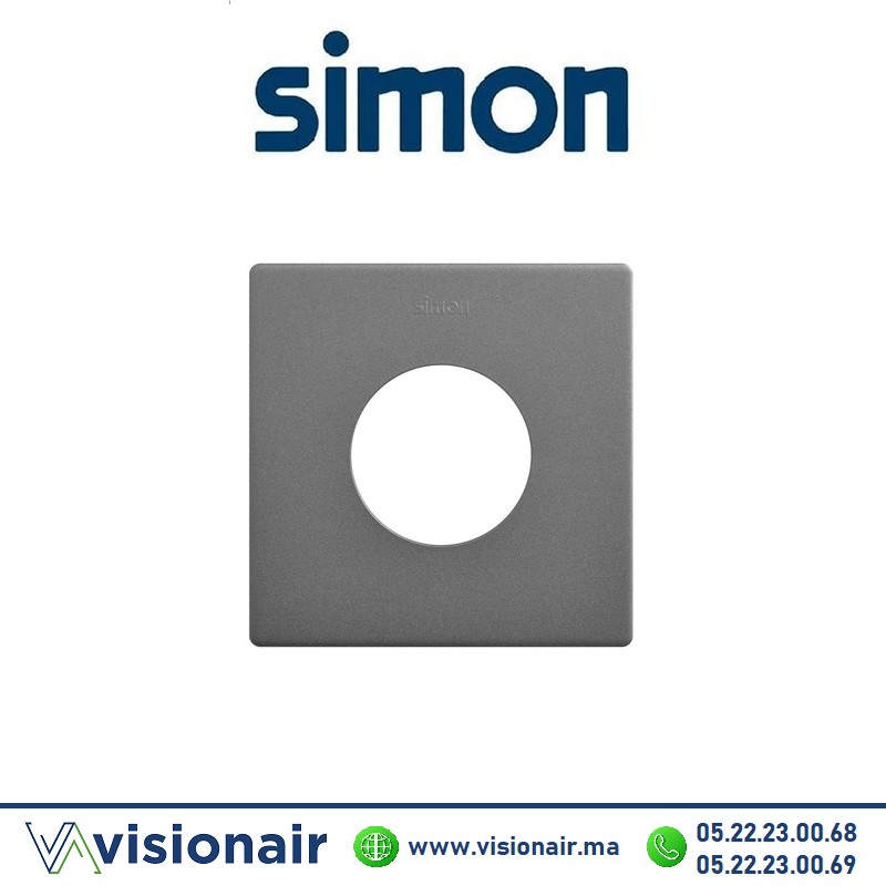 [27110610-096] Cadre Simon 270 Minima 1 module 2P+T Titane 27110610-096