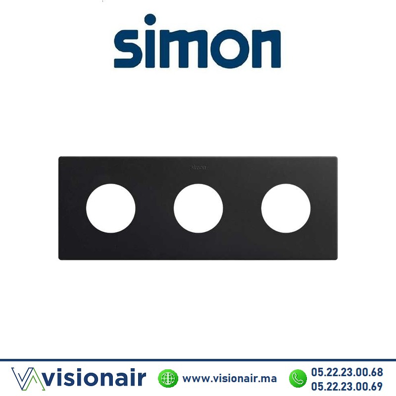 [27110630-098] Cadre Simon 270 Minima 3 modules 2P+T CLEAN Noir mat 27110630-098