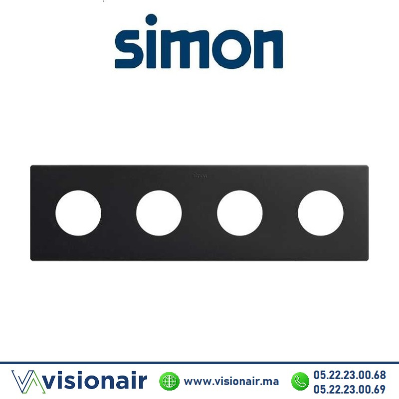 [27110640-098] Cadre Simon 270 Minima 4 modules 2P+T CLEAN Noir mat 27110640-098