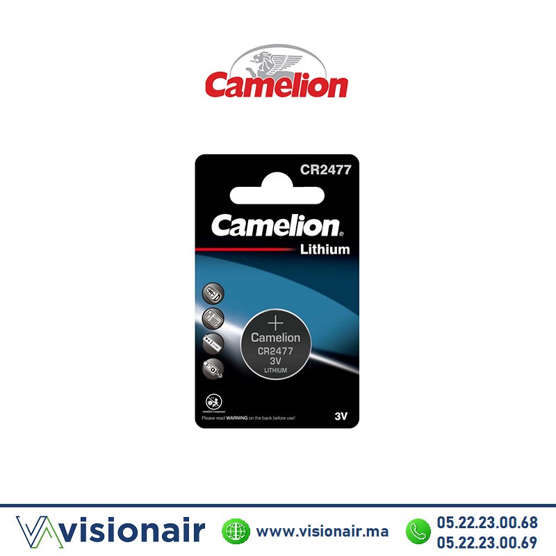 [CAMELIONCR2477] Pile bouton CAMELION CR2477 3V lithium