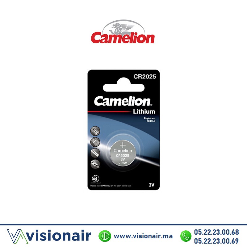 [CAMELIONCR2025] Pile bouton CAMELION CR2025 3V lithium