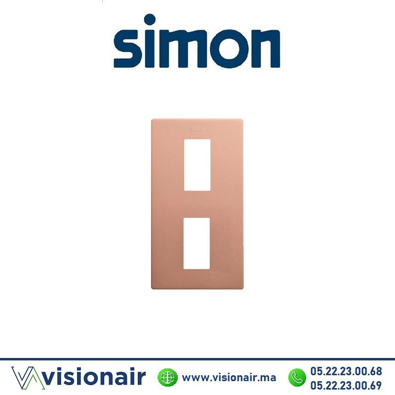 [27111620-091] Cadre Simon270 Minima 2 modules verticale Rose cold 27111620-091