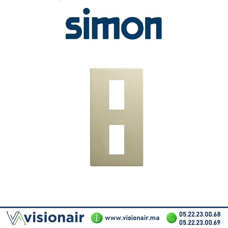 [27111620-094] Cadre Simon 270 Minima 2 modules verticale Champagne 27111620-094