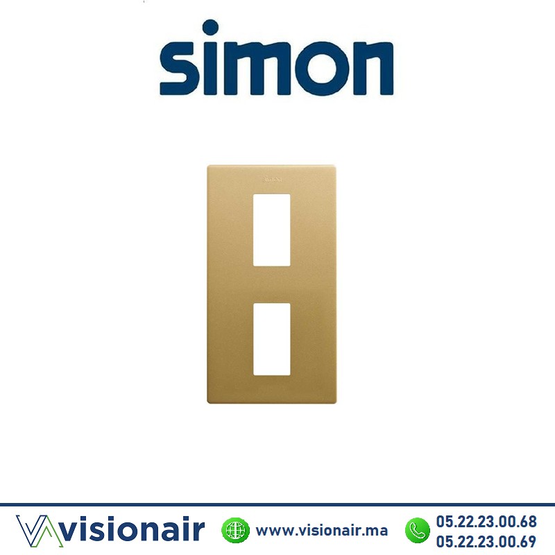 [7111620-095] Cadre Simon270 2 module Minima verticale Or 27111620-095