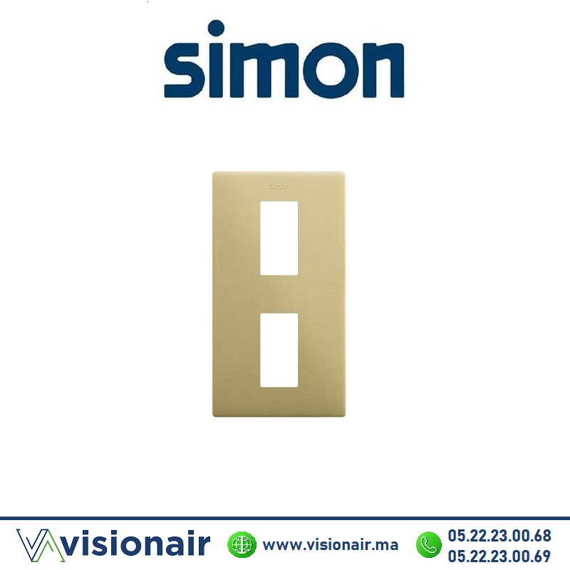 [27111620-097] Cadre Simon 270 Minima 2 modules verticale Laiton 27111620-097