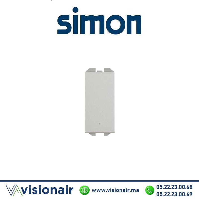 [20001101-093] Interrupteur Simon270 unipolaire étroite Aluminium 20001101-093
