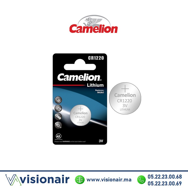 [CAMELIONCR1220] Pile bouton CAMELION CR1220 3V lithium