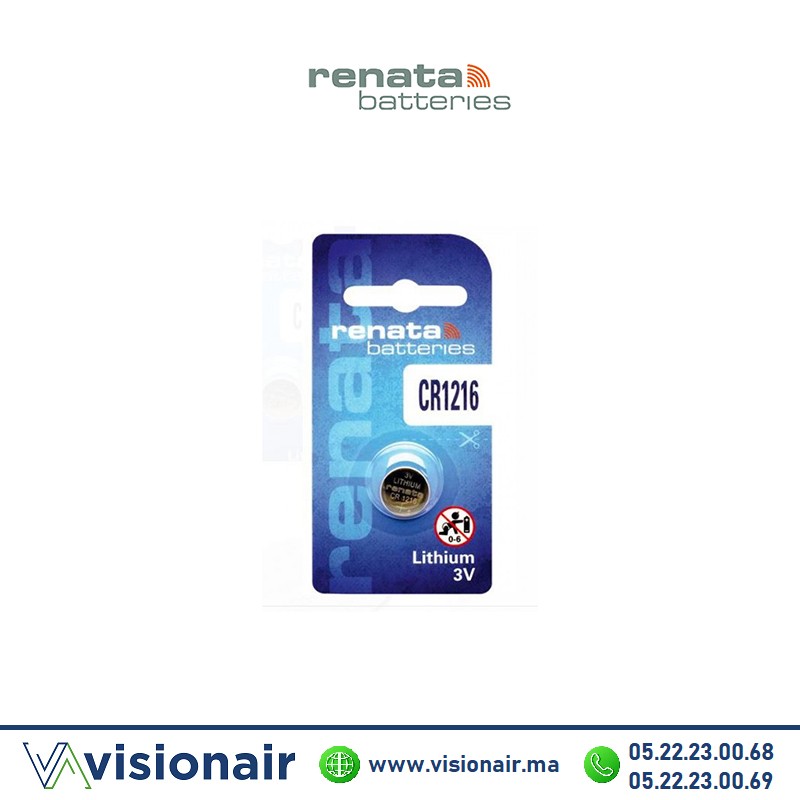 [RENATACR1216] Pile CR1216 RENATA 3V lithium