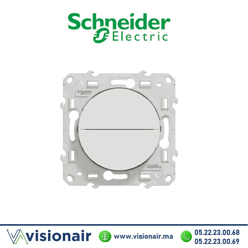 [S520207] Bouton poussoir 2B volets roulants Schneider Odace blanc S520207