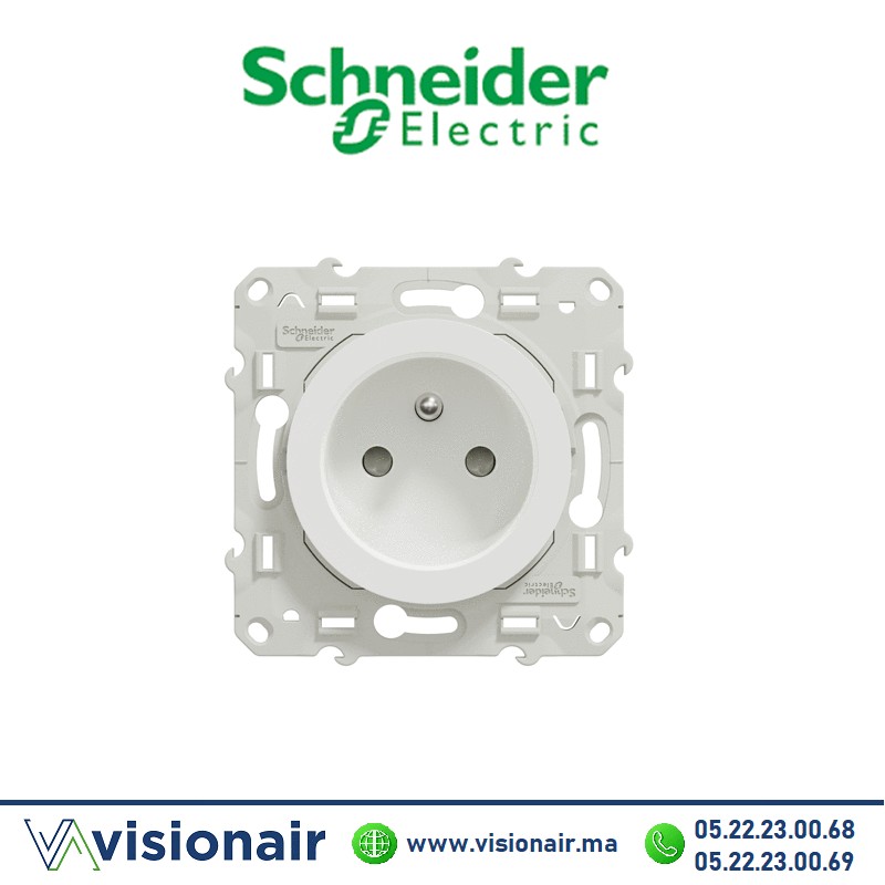 [S520059] Prise 2P+T Schneider Odace blanc S520059