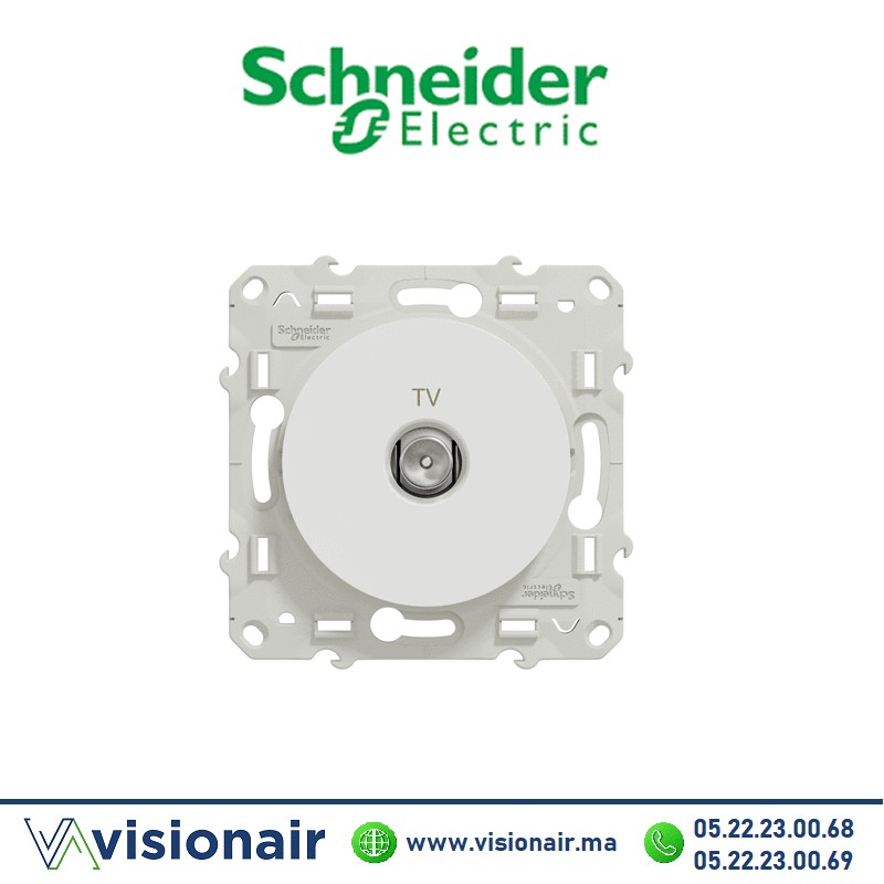 [S520445] Prise Tv Schneider Odace blanc S520445
