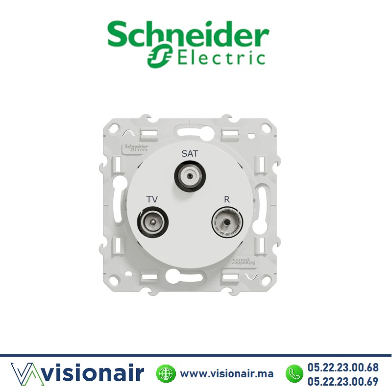 [S520461] Prise TV R SAT Schneider Odace blanc S520461