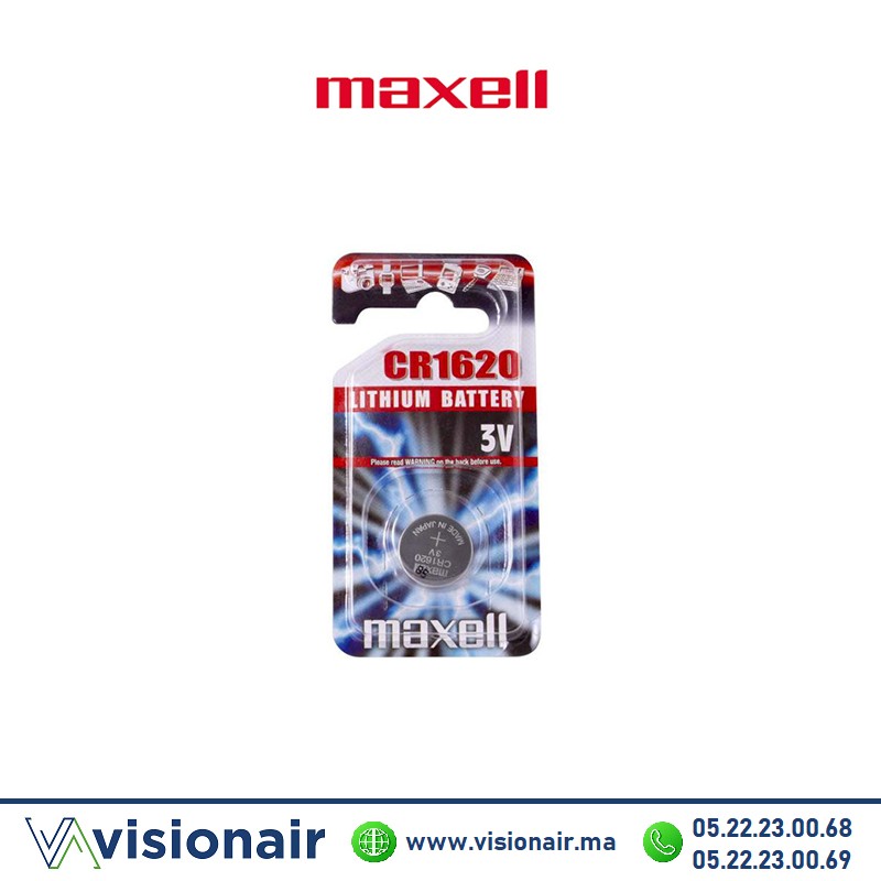 [MAXELLCR1620] Pile bouton MAXELL CR1620 3V lithium
