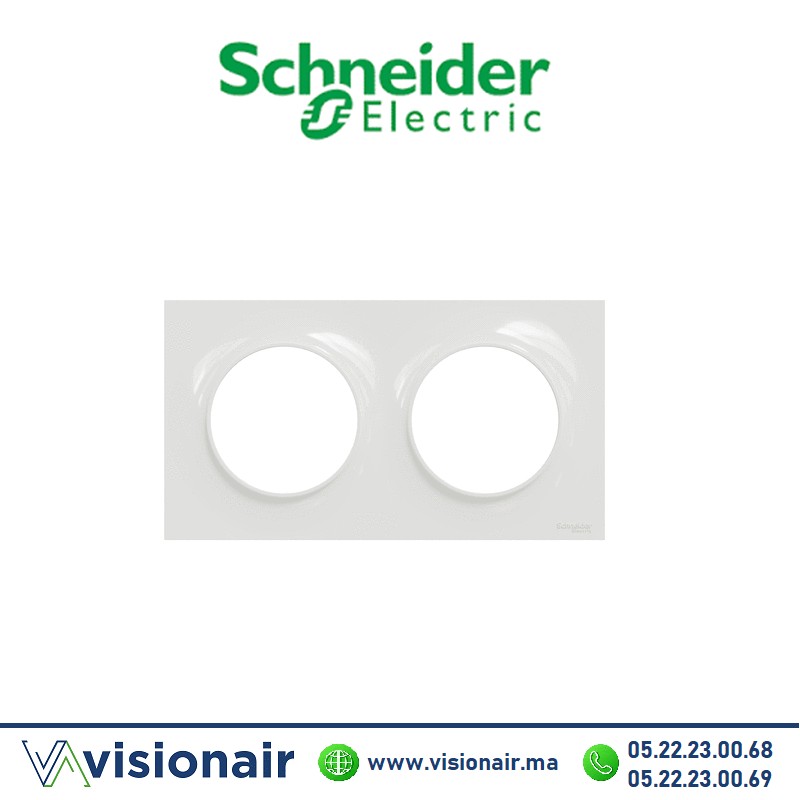 [S520704] Plaque 2P Schneider Odace blanc S520704