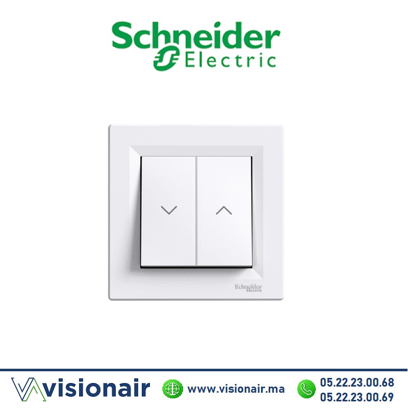 [EPH1300321] Poussoir volet roulant Schneider Asfora blanc EPH1300321