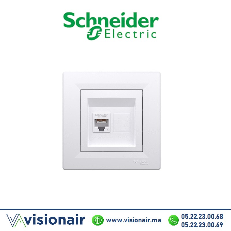 [EPH4700121] Prise RJ45 CAT6 UTP Schneider Asfora blanc EPH4700121