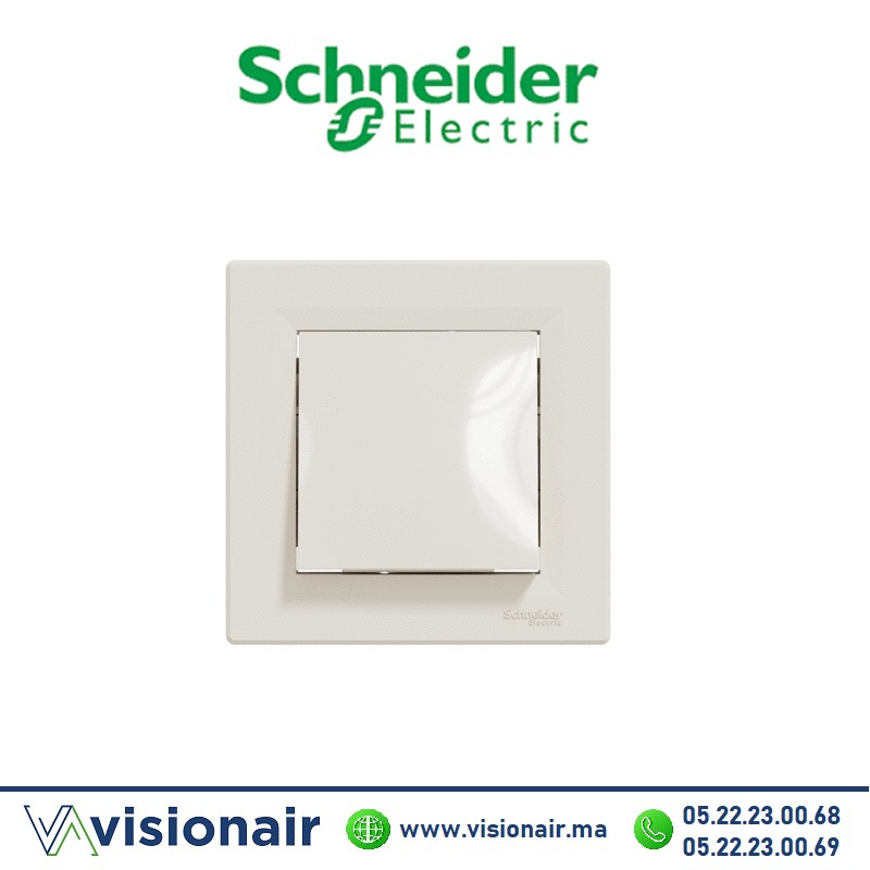[EPH0700123] Bouton poussoir Schneider Asfora crème EPH0700123