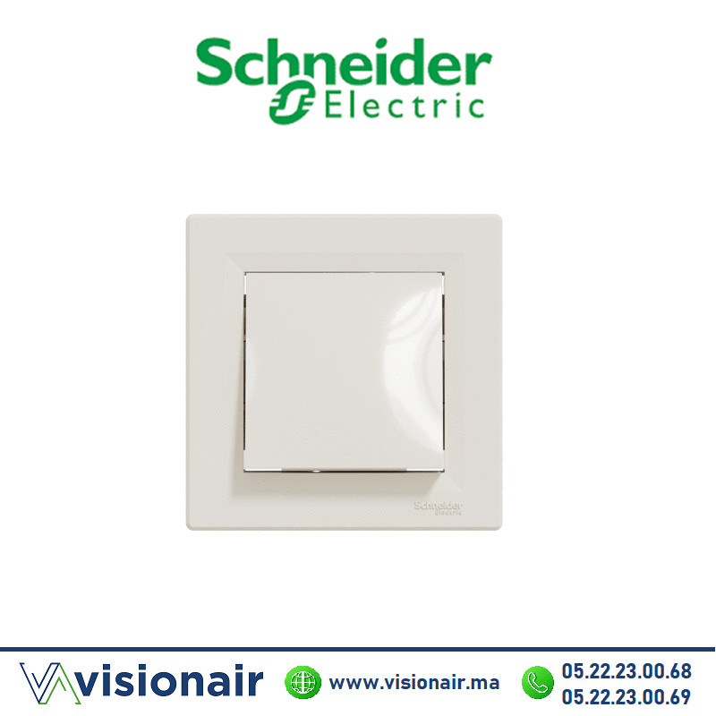 [EPH0100123] Interrupteur simple allumage Schneider Asfora crème EPH0100123