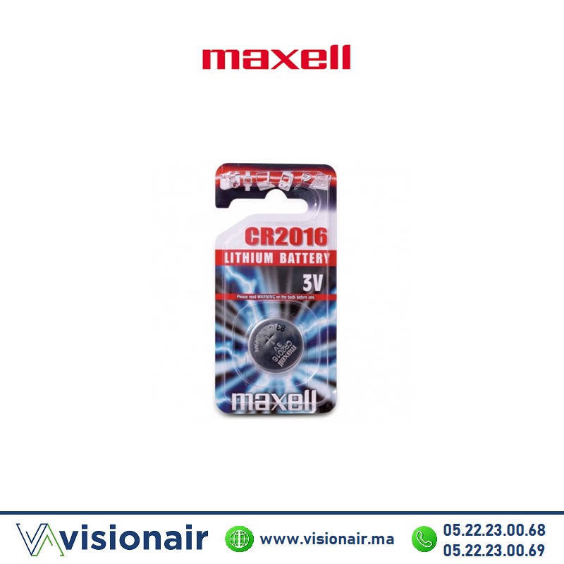 [MAXELLCR2016] Pile bouton MAXELL CR2016 3V lithium
