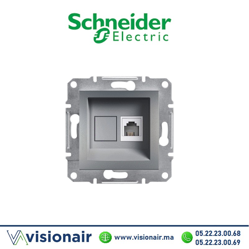 [EPH4100162] Prise RJ11 Schneider Asfora Acier EPH4100162
