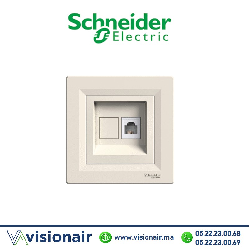 [EPH4100123] Prise RJ11 Schneider Asfora créme EPH4100123