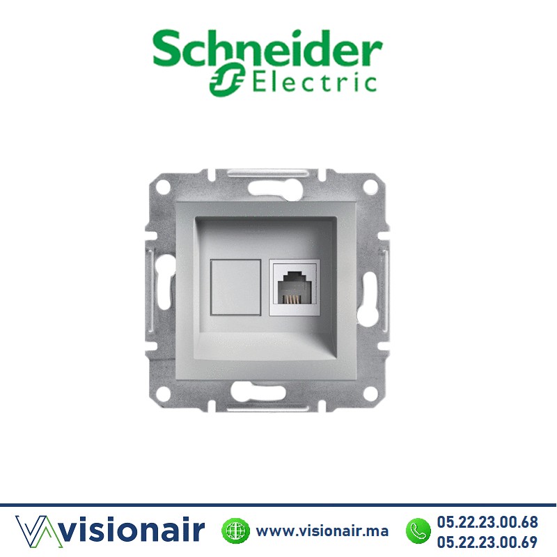 [EPH4100161] Prise RJ11 Schneider Asfora aluminium EPH4100161
