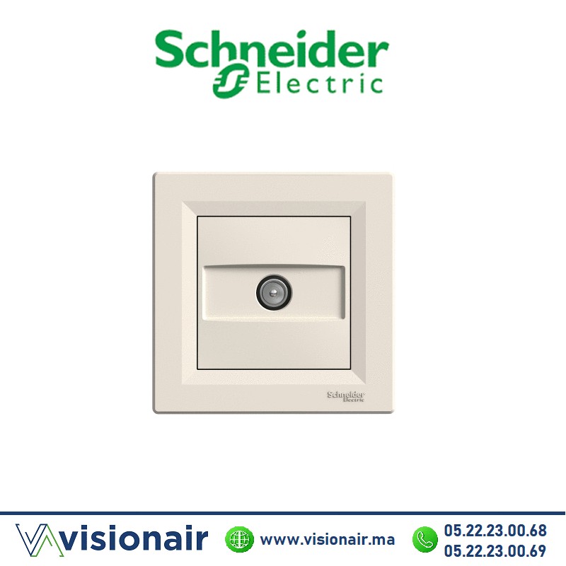 [EPH3200123] Prise TV Schneider Asfora créme EPH3200123