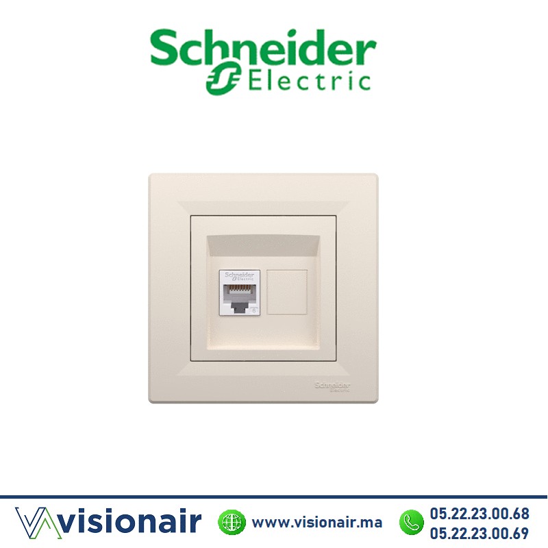 [EPH4700123] Prise RJ45 CAT6 UTP Schneider Asfora créme EPH4700123