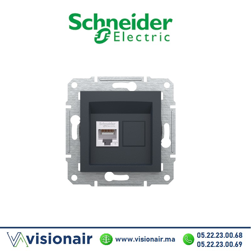 [EPH4700171] Prise RJ45 CAT6 UTP Schneider Asfora anthracite EPH4700171