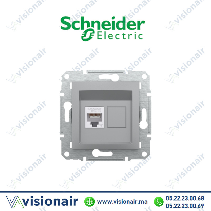 [EPH4700161] Prise RJ45 CAT6 UTP Schneider Asfora aluminium EPH4700161