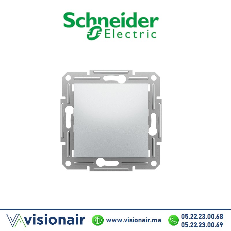 [EPH0100161] Interrupteur simple allumage Asfora aluminium EPH0100161