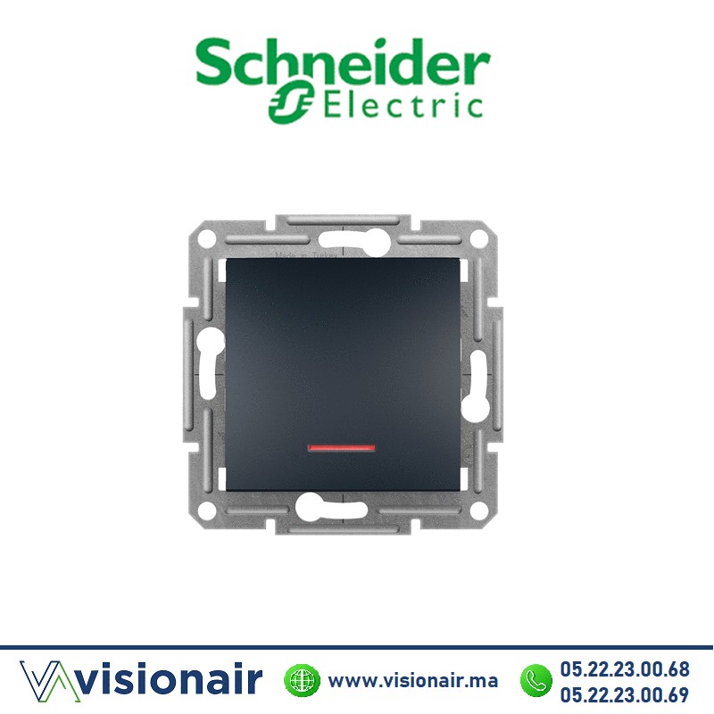 [EPH1600171] Bouton poussoir lumineux Schneider Asfora anthracite EPH1600171