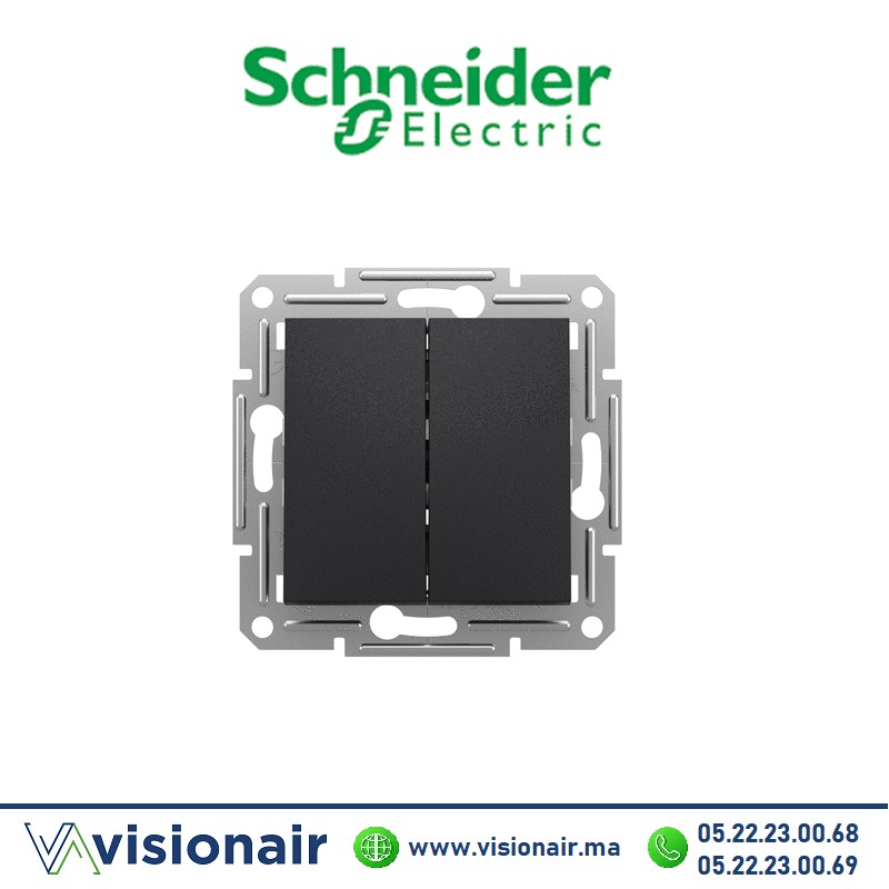 [EPH0300171] Interrupteur double allumage Schneider Asfora anthracite EPH0300171