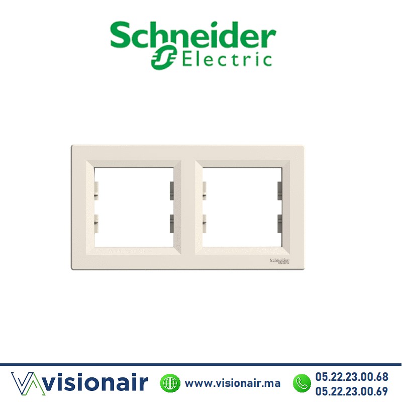 [EPH5800223] Plaque 2P Schneider Asfora crème EPH5800223