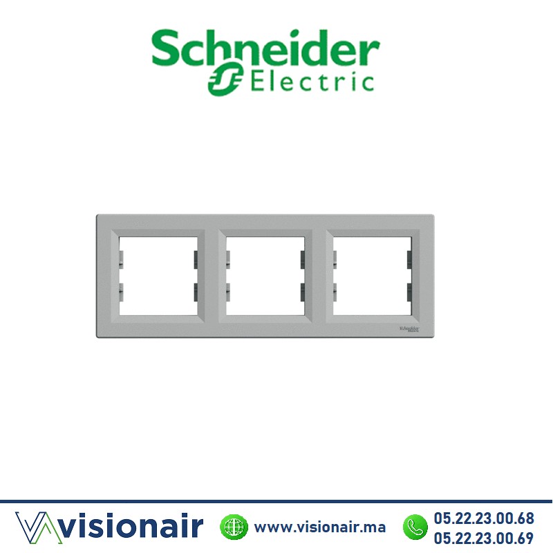 [EPH5800361] Plaque 3P Schneider Asfora aluminium EPH5800361