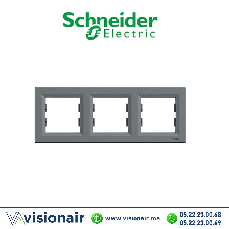 [EPH5800362] Plaque 3P Schneider Asfora Steel EPH5800362