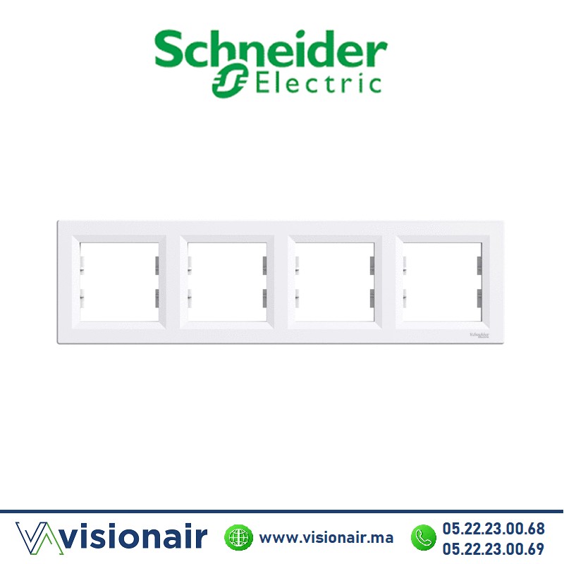 [EPH5800421] Plaque 4P Schneider Asfora blanc EPH5800421