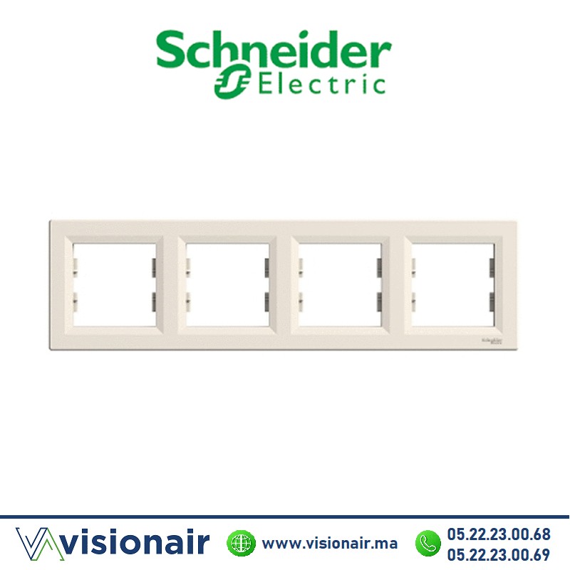 [EPH5800423] Plaque 4P Schneider Asfora crème EPH5800423