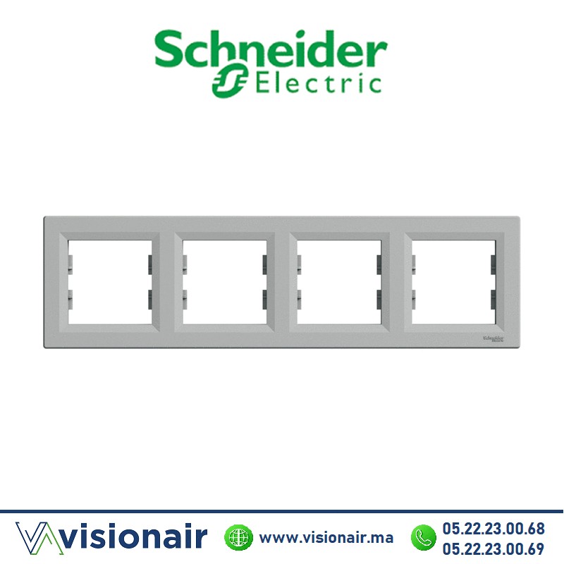 [EPH5800461] Plaque 4P Schneider Asfora aluminium EPH5800461