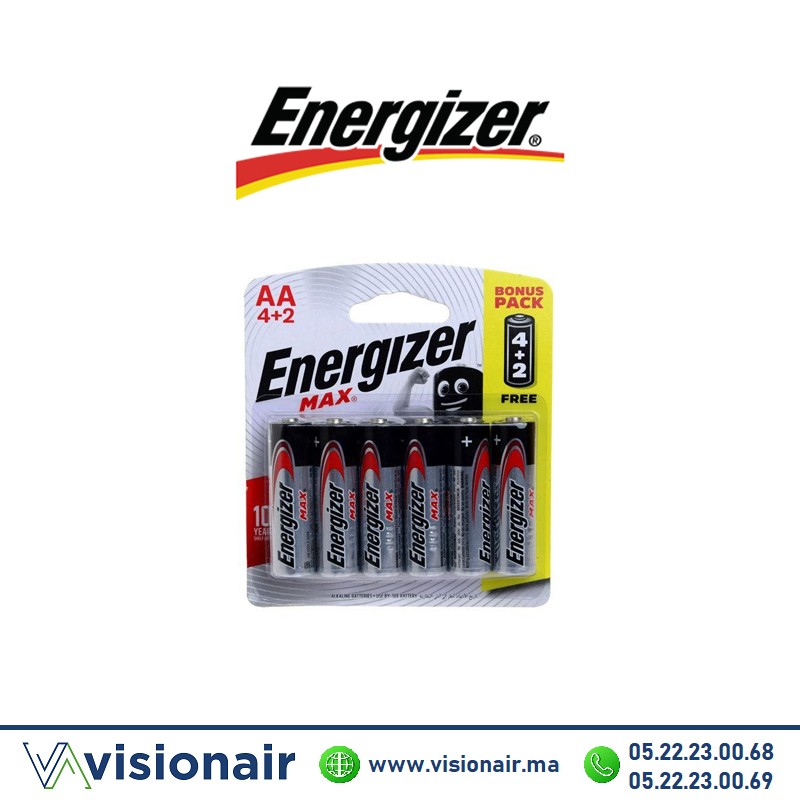 [EMAXAA4+2] Pile Energizer MAX AA4+2 LR06 1,5V alcaline
