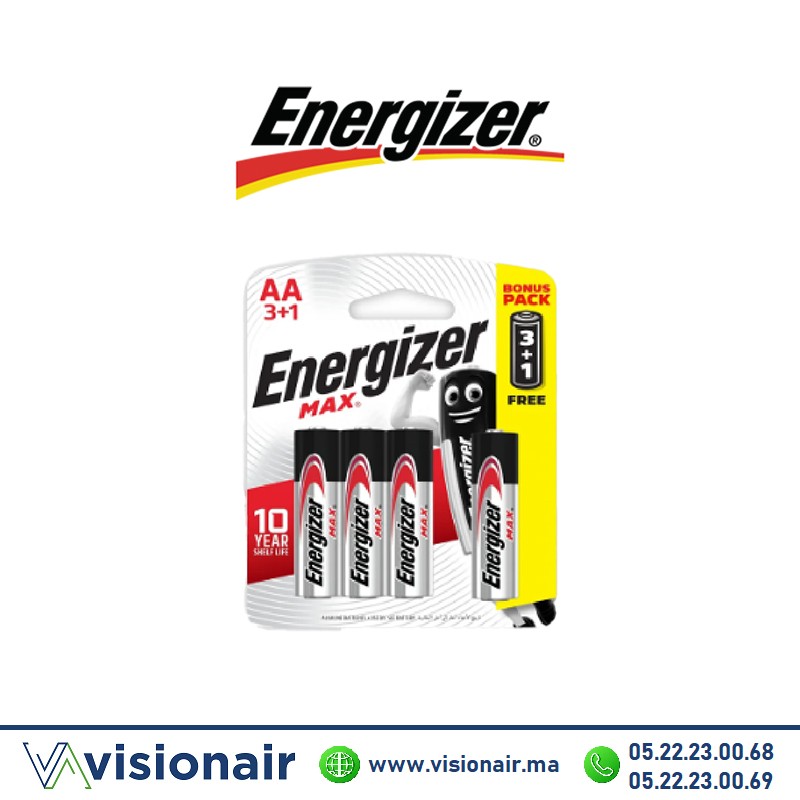[EMAXAA3+1] Pile Energizer MAX AA3+1 LR06 1,5V alcaline