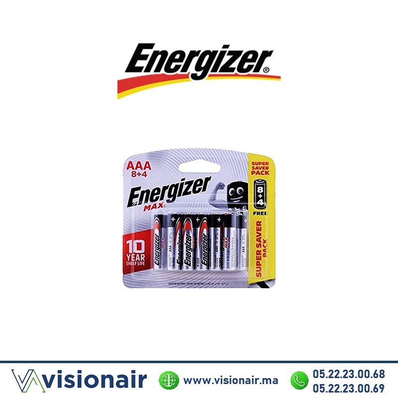 [EMAXAAA8+4] Pile ENERGIZER MAX AAA8+4 LR03 1,5V alcaline