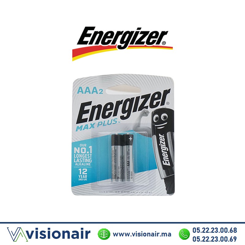 [EMAXPLUSAAA2] Pile Energizer MAX Plus AAA2 LR03 1,5V alcaline