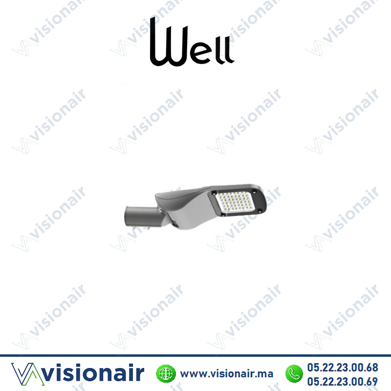 [WELL-LUG50W4K] Luminaire LED WELL LUGANO 50W 4000°K éclairage publique