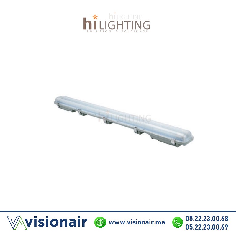 [HIL81212] Réglette étanche hilighting 2x120CM (VIDE) HIL81212