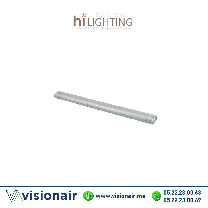 [HIL89215] Réglette étanche hilighting 2x120CM (VIDE) HIL89215