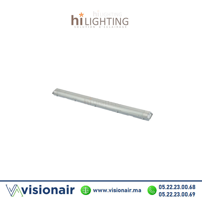 [HIL88212] Réglette étanche hilighting 2x120CM (VIDE) HIL88212
