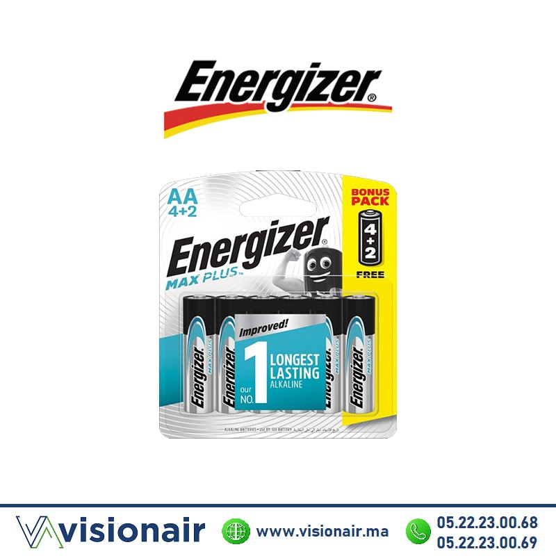 [EMAXPLUSAA4+2] Pile Energizer MAX Plus A4+2 LR06 1,5V alcaline
