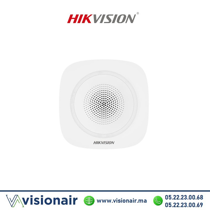 [DS-PS1-I-WB] Sirène interne sans fil Hikvision DS-PS1-I-WB