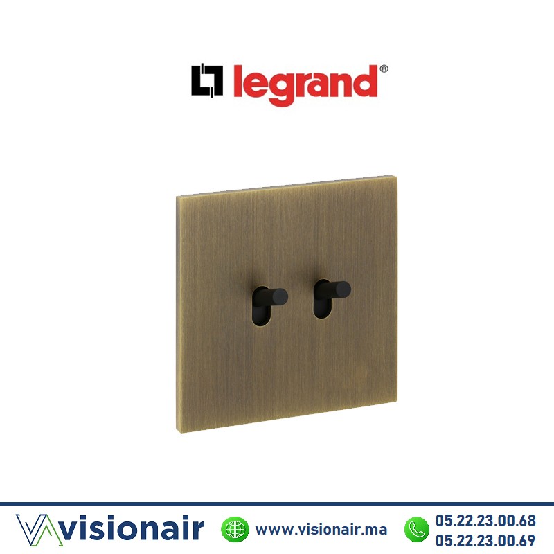 [LEG67302] Legrand art d'Arnould double va-et-vient bronze 67302